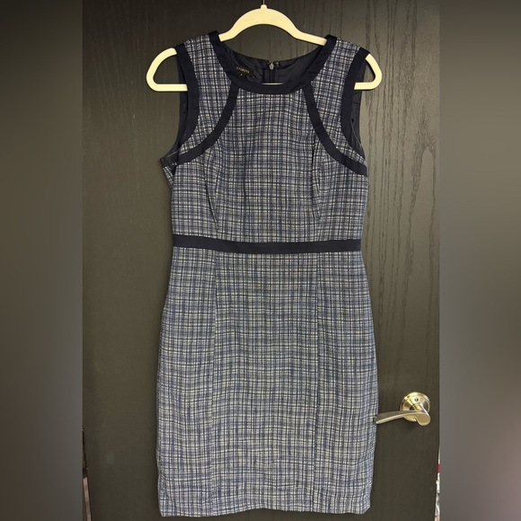 Talbots Blue Plaid Dress Knee Lenth Women’s 8 - Picture 1 of 3